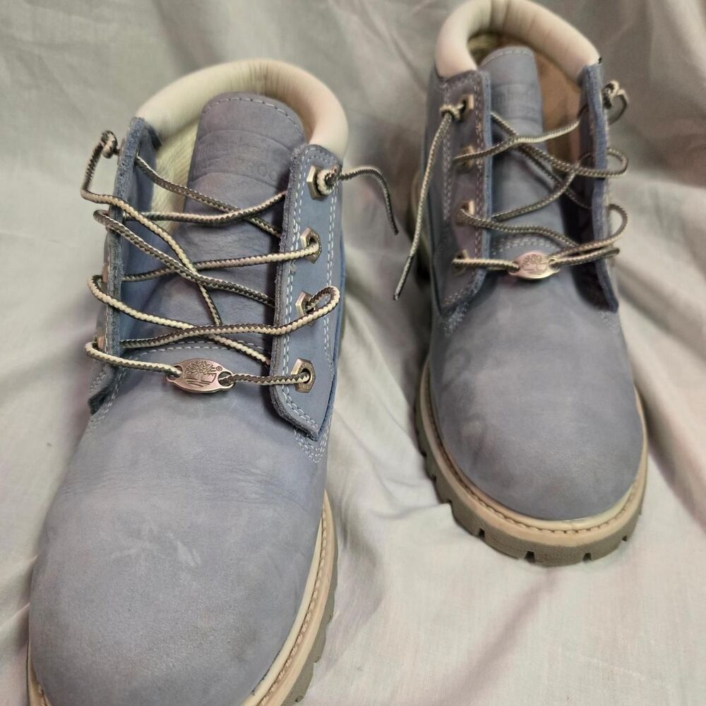 Timberland Women's Blue and White Boots